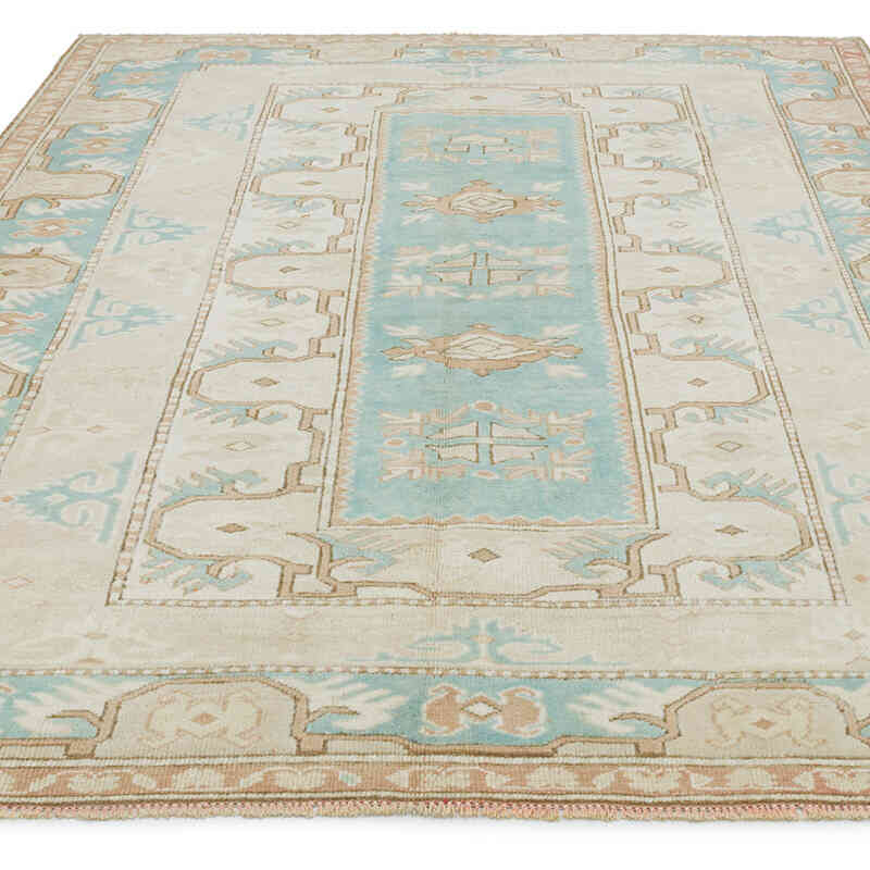 Alfombra Vintage Turca Anudada a Mano - 165 cm x 218 cm - K0078696