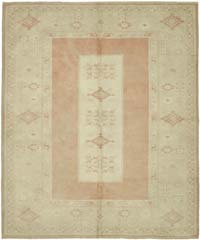 Vintage Turkish Hand-Knotted Rug - 6' 4" x 7' 3" (76" x 87")