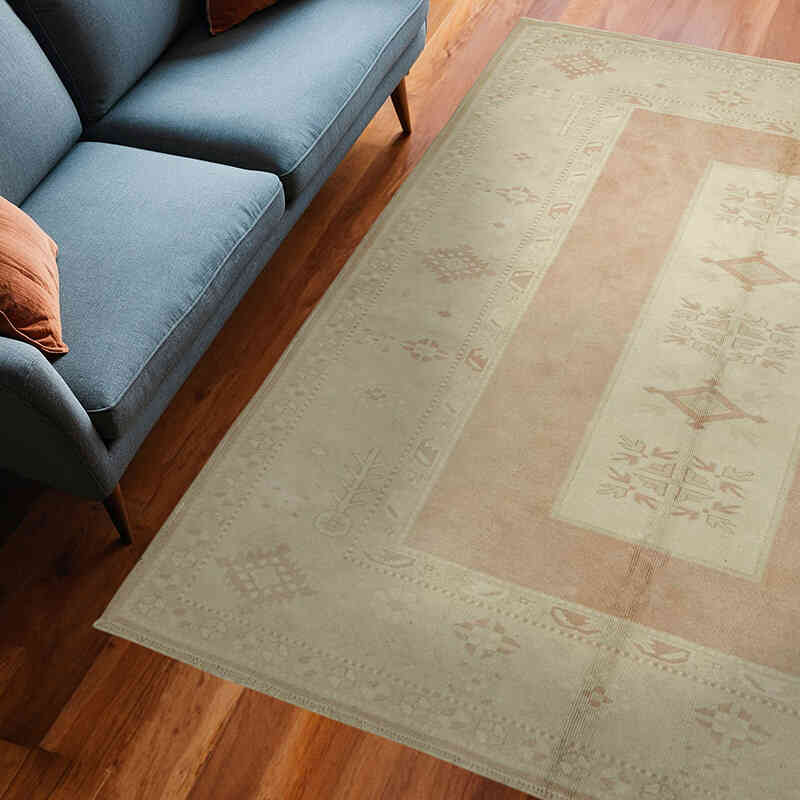Alfombra Vintage Turca Anudada a Mano - 192 cm x 221 cm - K0078697