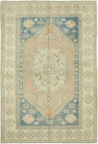Vintage Turkish Hand-Knotted Rug - 5' 8" x 8' 5" (68" x 101")