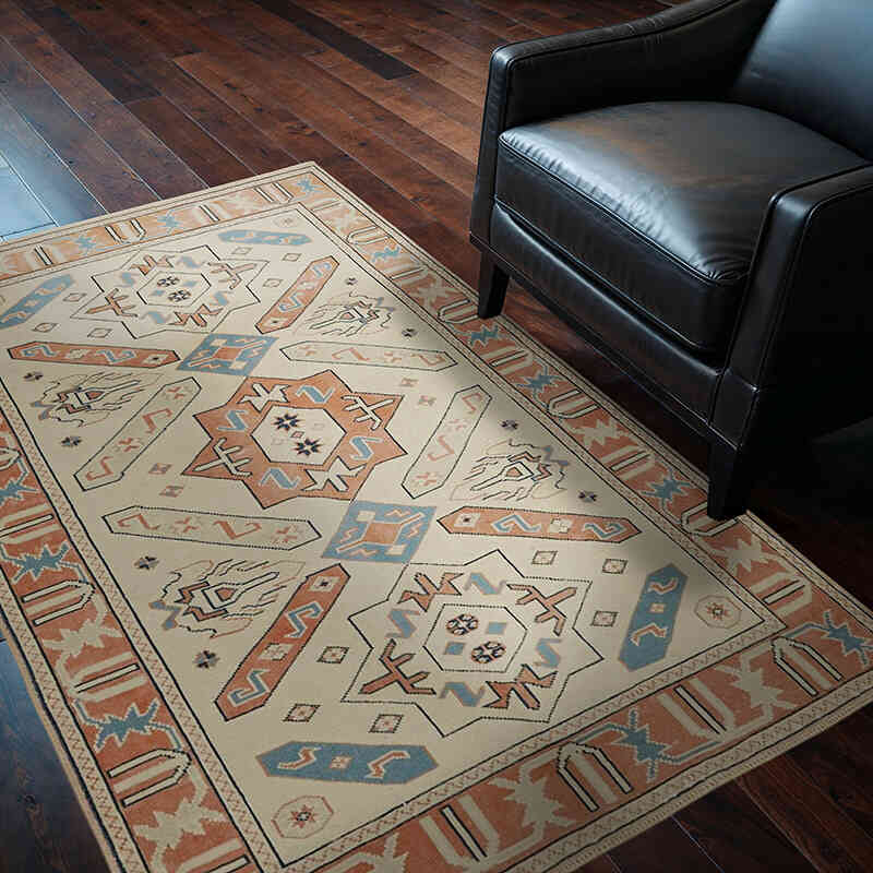 Vintage Turkish Hand-Knotted Rug - 4' 2" x 6' 2" (50" x 74") - K0078704