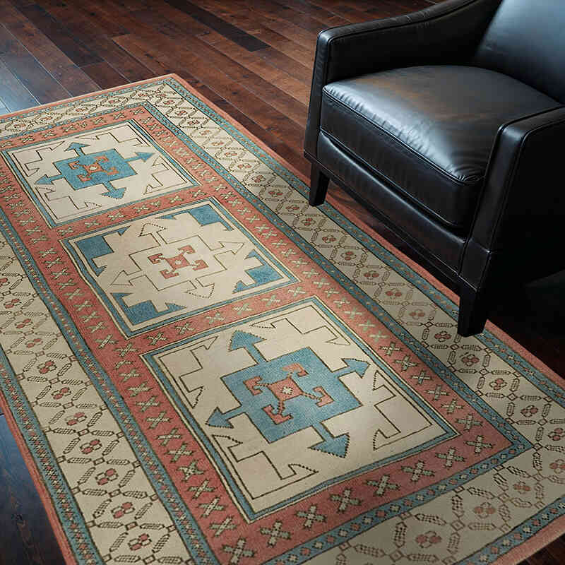 Alfombra Vintage Turca Anudada a Mano - 125 cm x 208 cm - K0078708