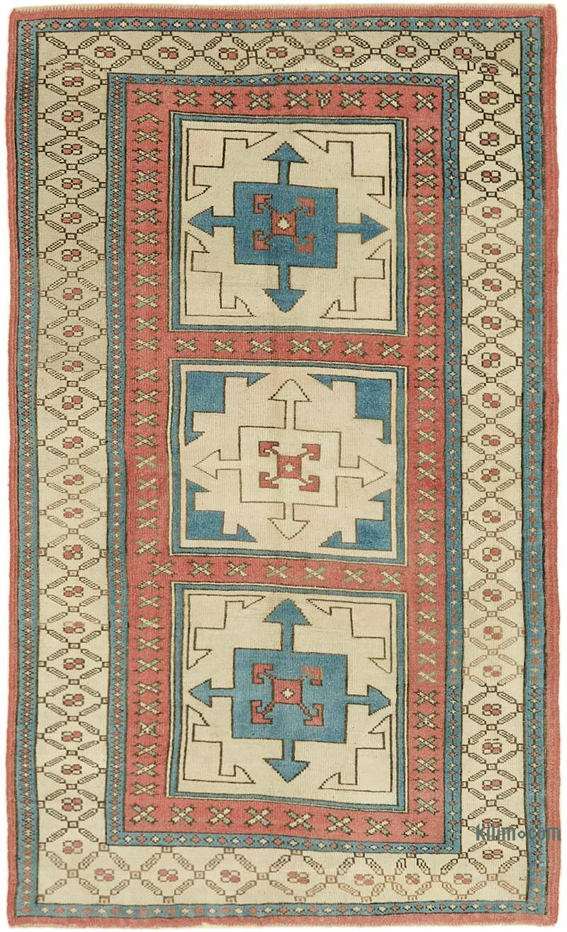 Alfombra Vintage Turca Anudada a Mano - 125 cm x 208 cm - K0078708