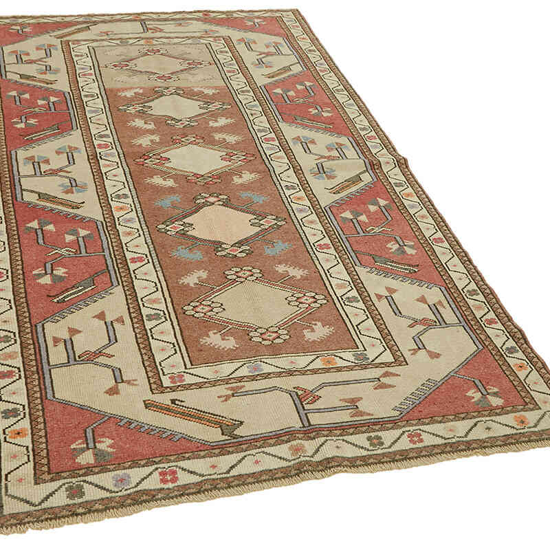 El Dokuma Vintage Halı - 127 cm x 225 cm - K0078709