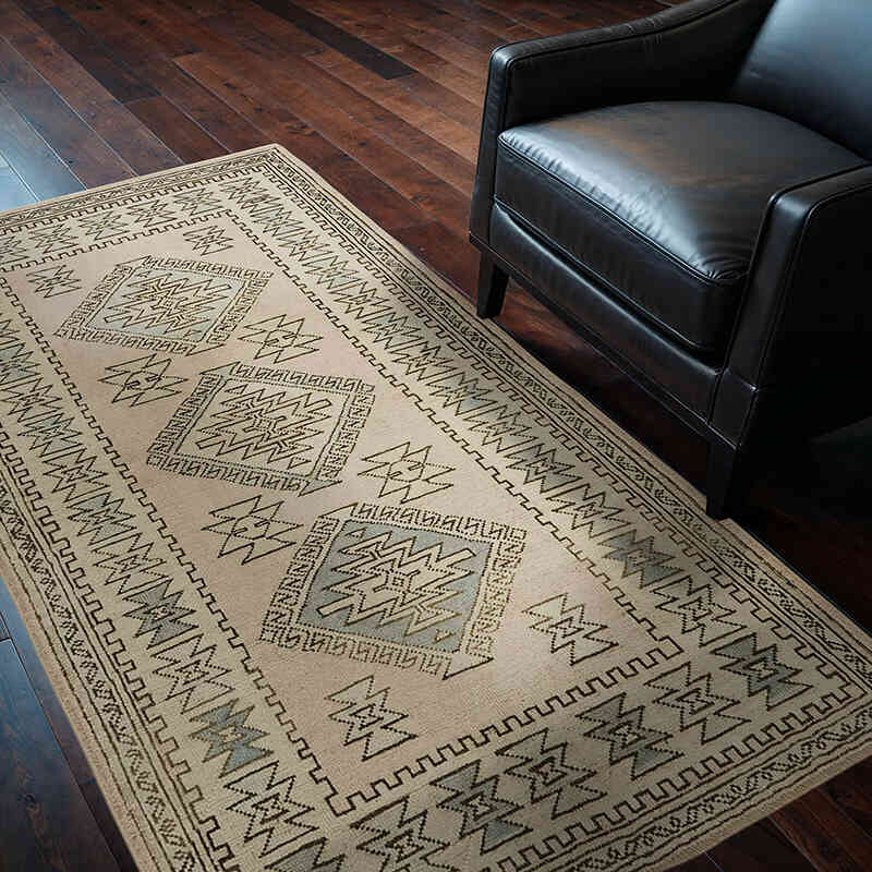 El Dokuma Vintage Halı - 123 cm x 199 cm - K0078712
