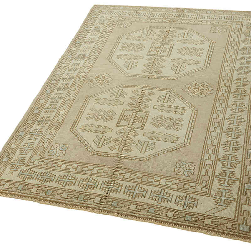 Alfombra Vintage Turca Anudada a Mano - 127 cm x 180 cm - K0078714