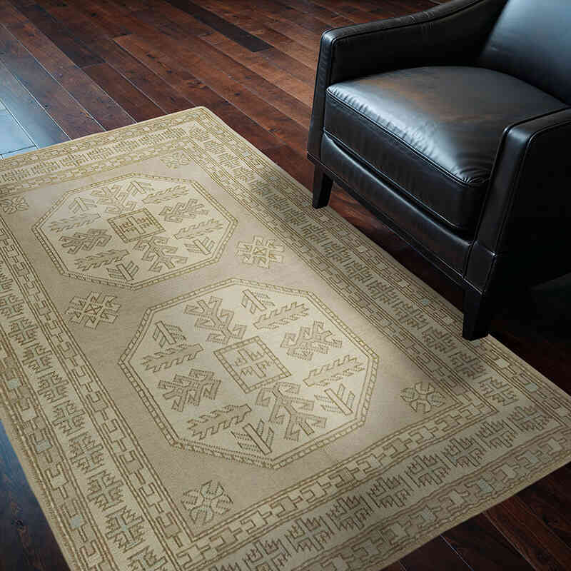 Alfombra Vintage Turca Anudada a Mano - 127 cm x 180 cm - K0078714