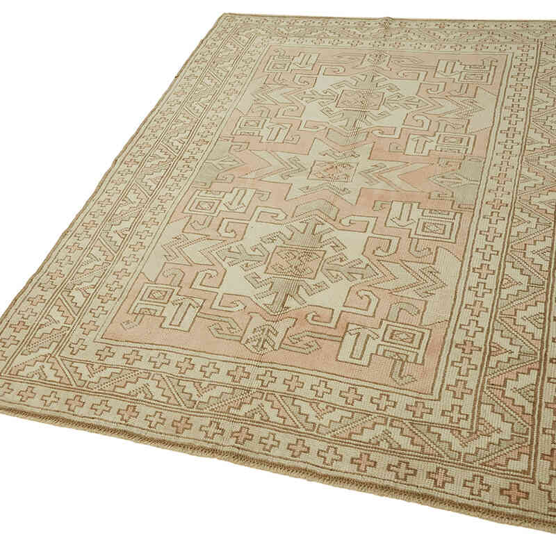 Alfombra Vintage Turca Anudada a Mano - 129 cm x 177 cm - K0078715