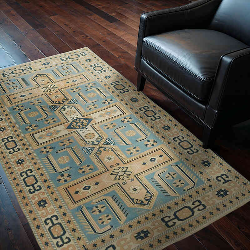 Vintage Turkish Hand-Knotted Rug - 4'  x 6' 2" (48" x 74") - K0078717