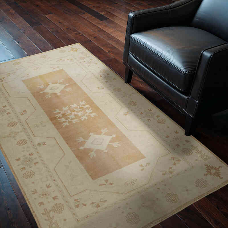 Alfombra Vintage Turca Anudada a Mano - 122 cm x 186 cm - K0078720