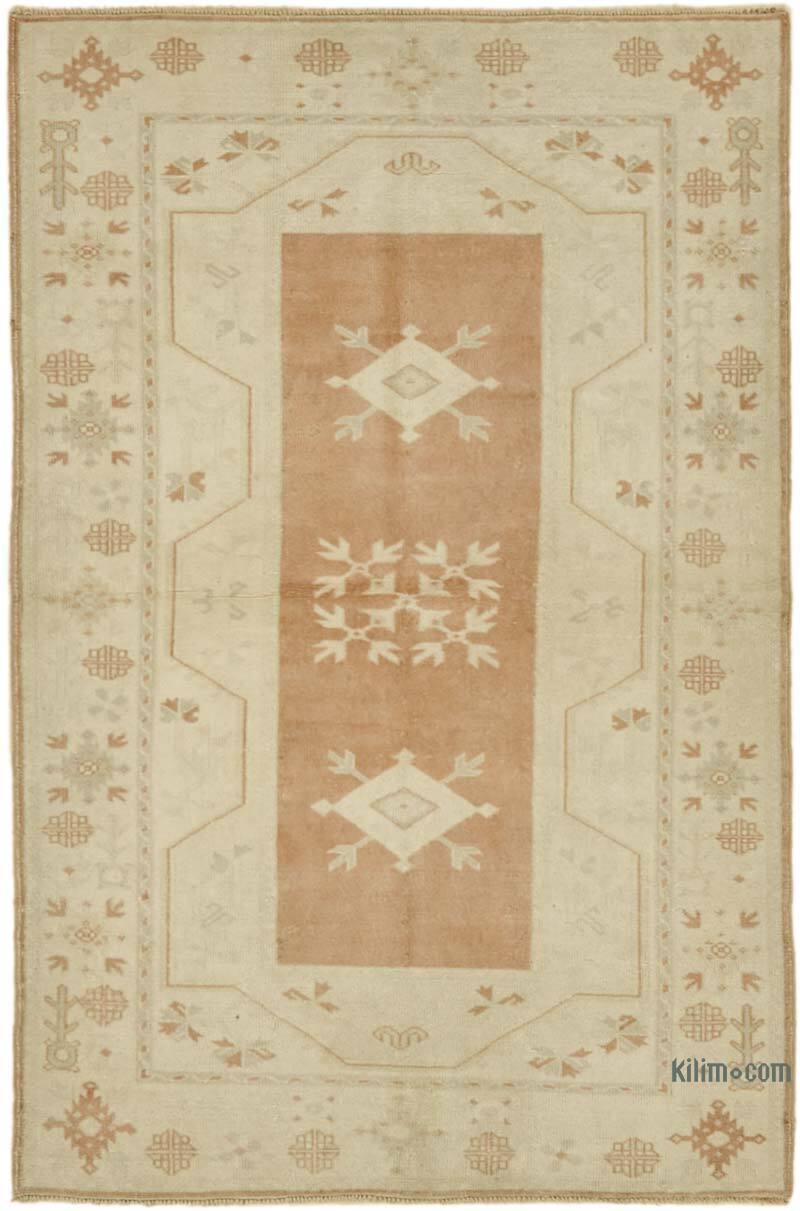 Alfombra Vintage Turca Anudada a Mano - 122 cm x 186 cm - K0078720