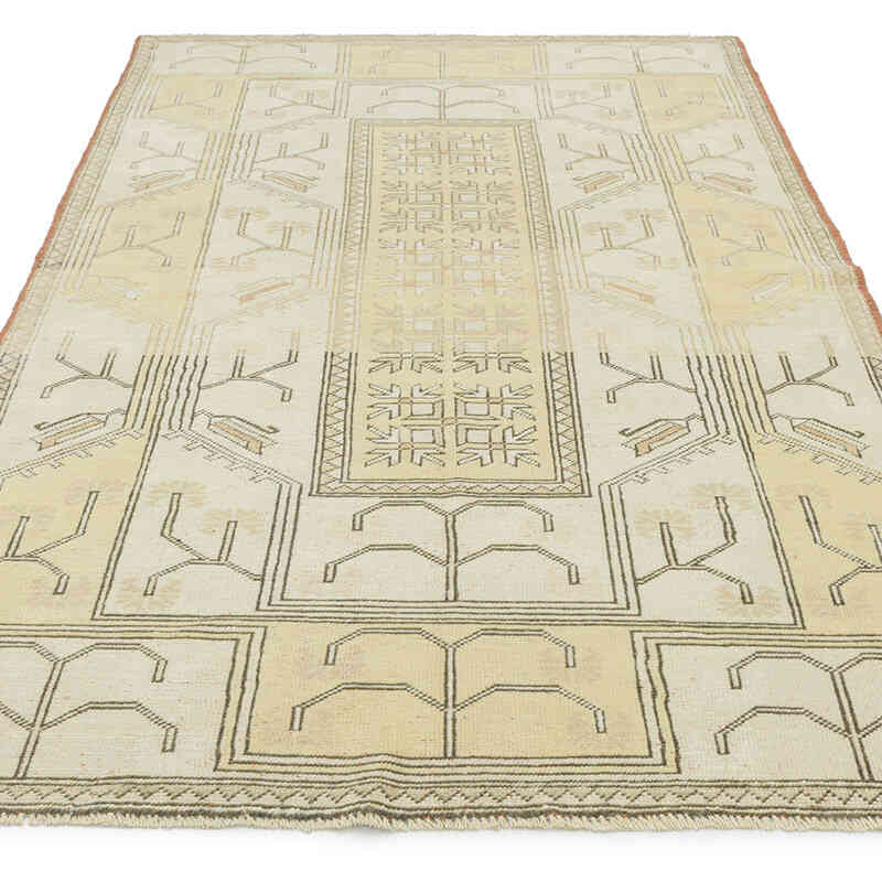 Alfombra Vintage Turca Anudada a Mano - 120 cm x 215 cm - K0078721