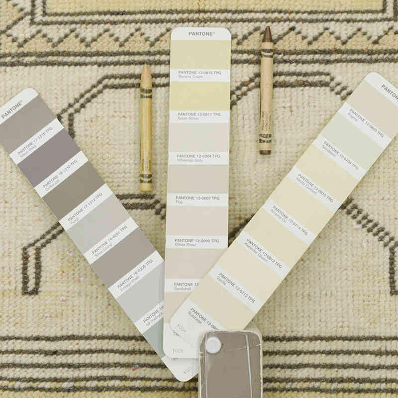 Alfombra Vintage Turca Anudada a Mano - 120 cm x 215 cm - K0078721