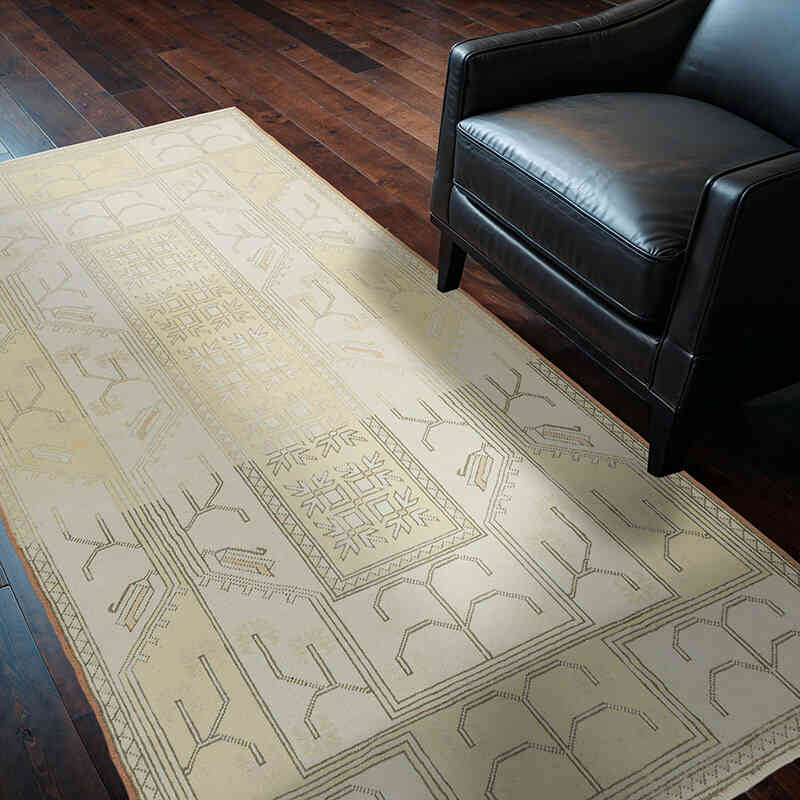 Alfombra Vintage Turca Anudada a Mano - 120 cm x 215 cm - K0078721