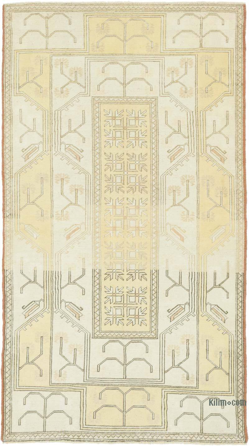 Alfombra Vintage Turca Anudada a Mano - 120 cm x 215 cm - K0078721