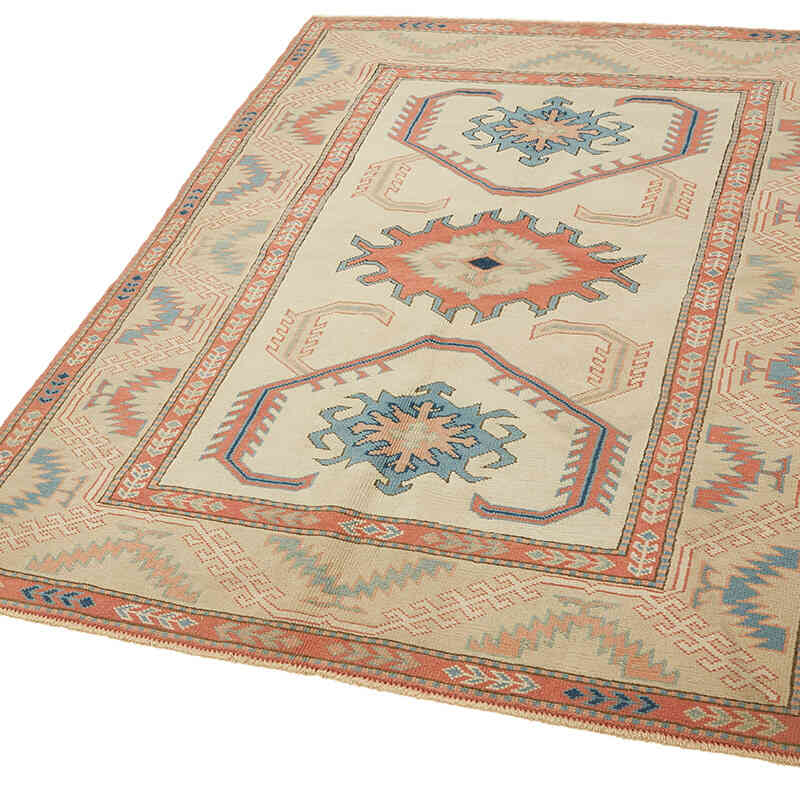 Alfombra Vintage Turca Anudada a Mano - 145 cm x 202 cm - K0078723