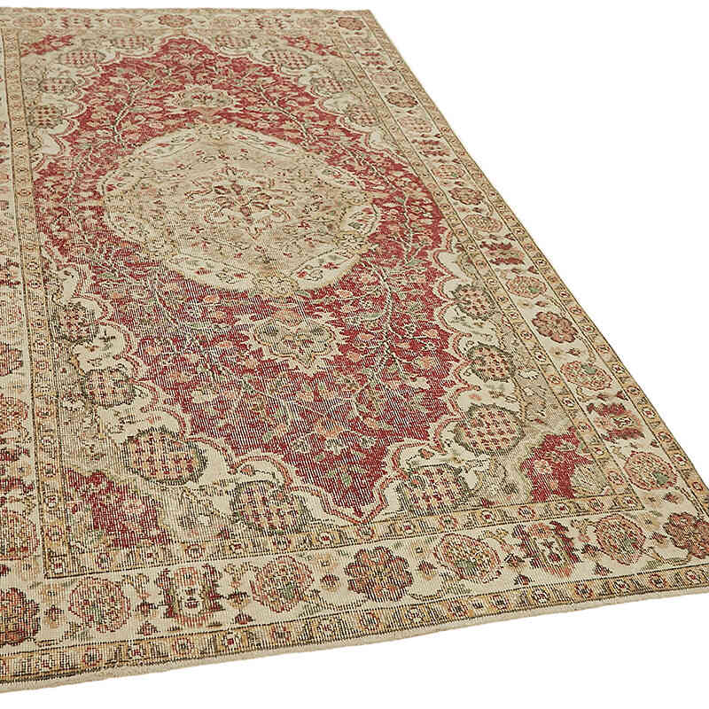 Vintage Turkish Hand-Knotted Rug - 5' 1" x 8' 11" (61" x 107") - K0078728