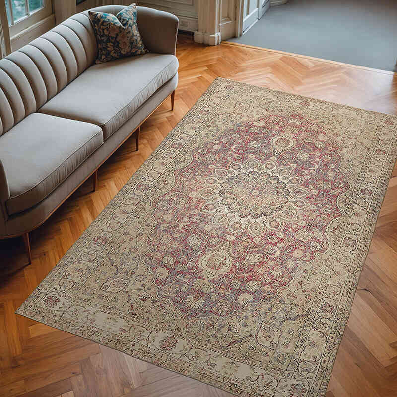 Alfombra Vintage Turca Anudada a Mano - 195 cm x 303 cm - K0078730
