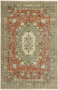 Kırmızı El Dokuma Vintage Halı - 185 cm x 284 cm