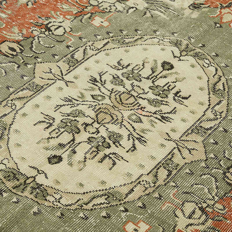 Rojo Alfombra Vintage Turca Anudada a Mano - 185 cm x 284 cm - K0078731