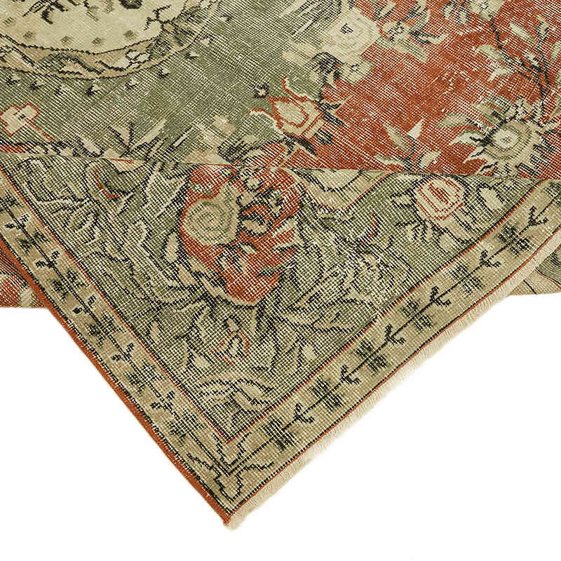 Rojo Alfombra Vintage Turca Anudada a Mano - 185 cm x 284 cm - K0078731