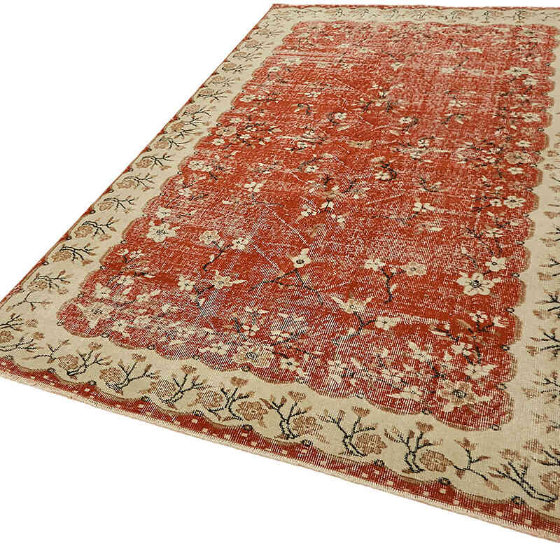 Alfombra Vintage Turca Anudada a Mano - 155 cm x 258 cm - K0078733
