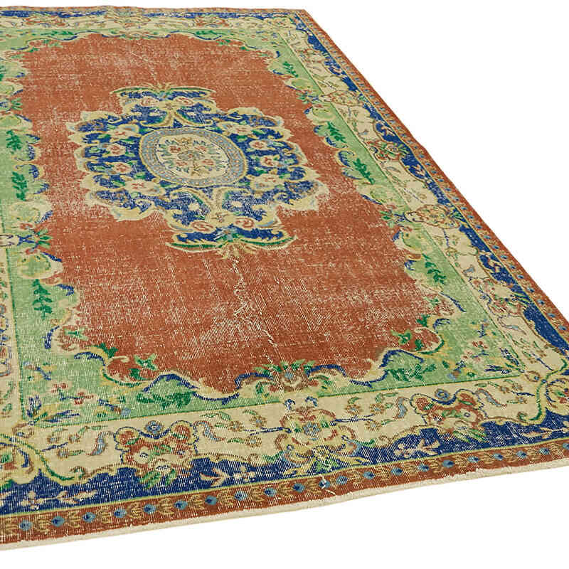Alfombra Vintage Turca Anudada a Mano - 190 cm x 273 cm - K0078738