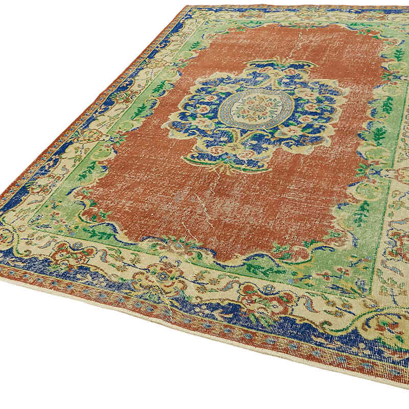 Alfombra Vintage Turca Anudada a Mano - 190 cm x 273 cm - K0078738