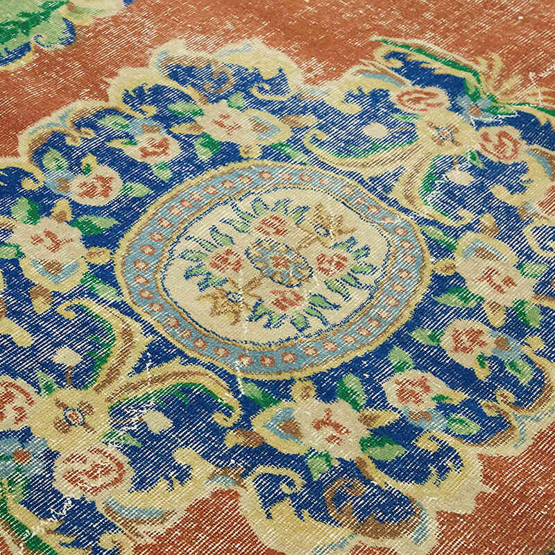 Alfombra Vintage Turca Anudada a Mano - 190 cm x 273 cm - K0078738