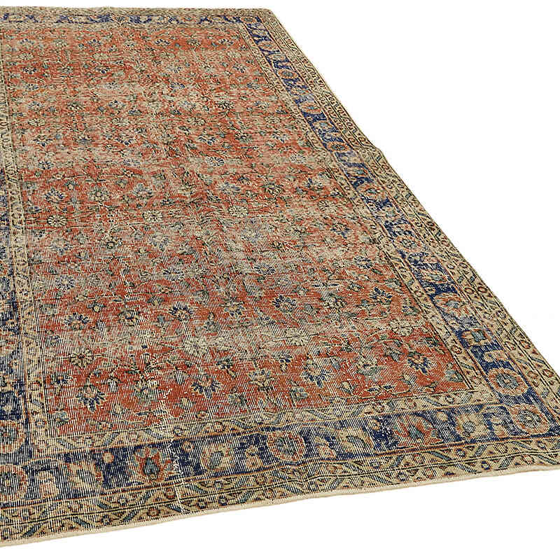 Alfombra Vintage Turca Anudada a Mano - 151 cm x 261 cm - K0078739