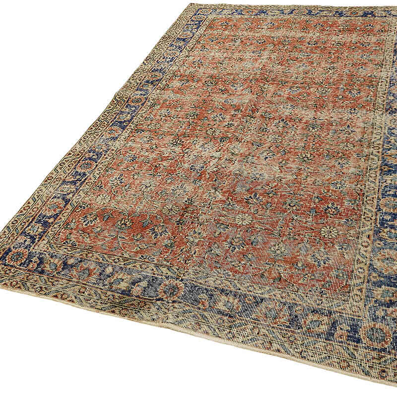 Alfombra Vintage Turca Anudada a Mano - 151 cm x 261 cm - K0078739