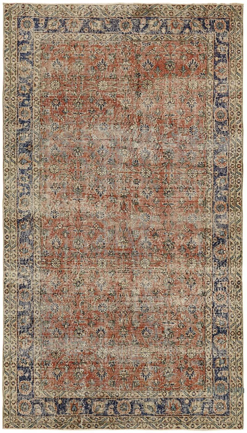 Alfombra Vintage Turca Anudada a Mano - 151 cm x 261 cm - K0078739