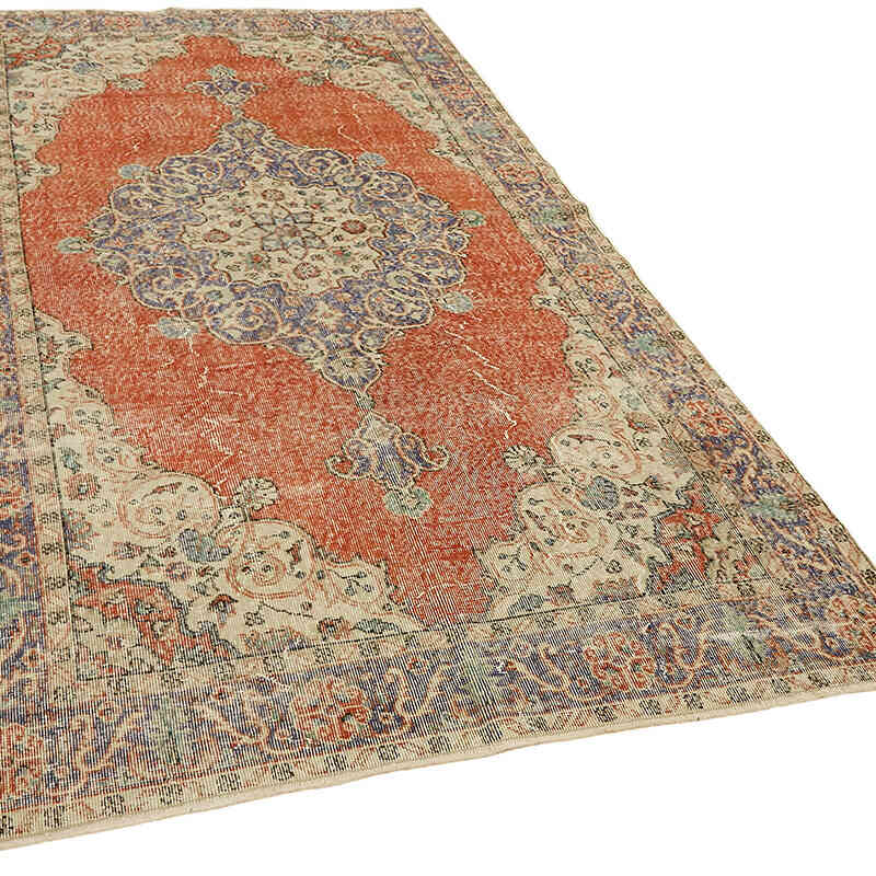 Alfombra Vintage Turca Anudada a Mano - 158 cm x 273 cm - K0078741