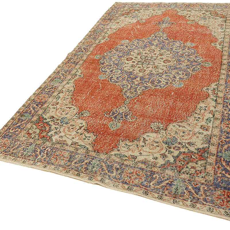 Alfombra Vintage Turca Anudada a Mano - 158 cm x 273 cm - K0078741