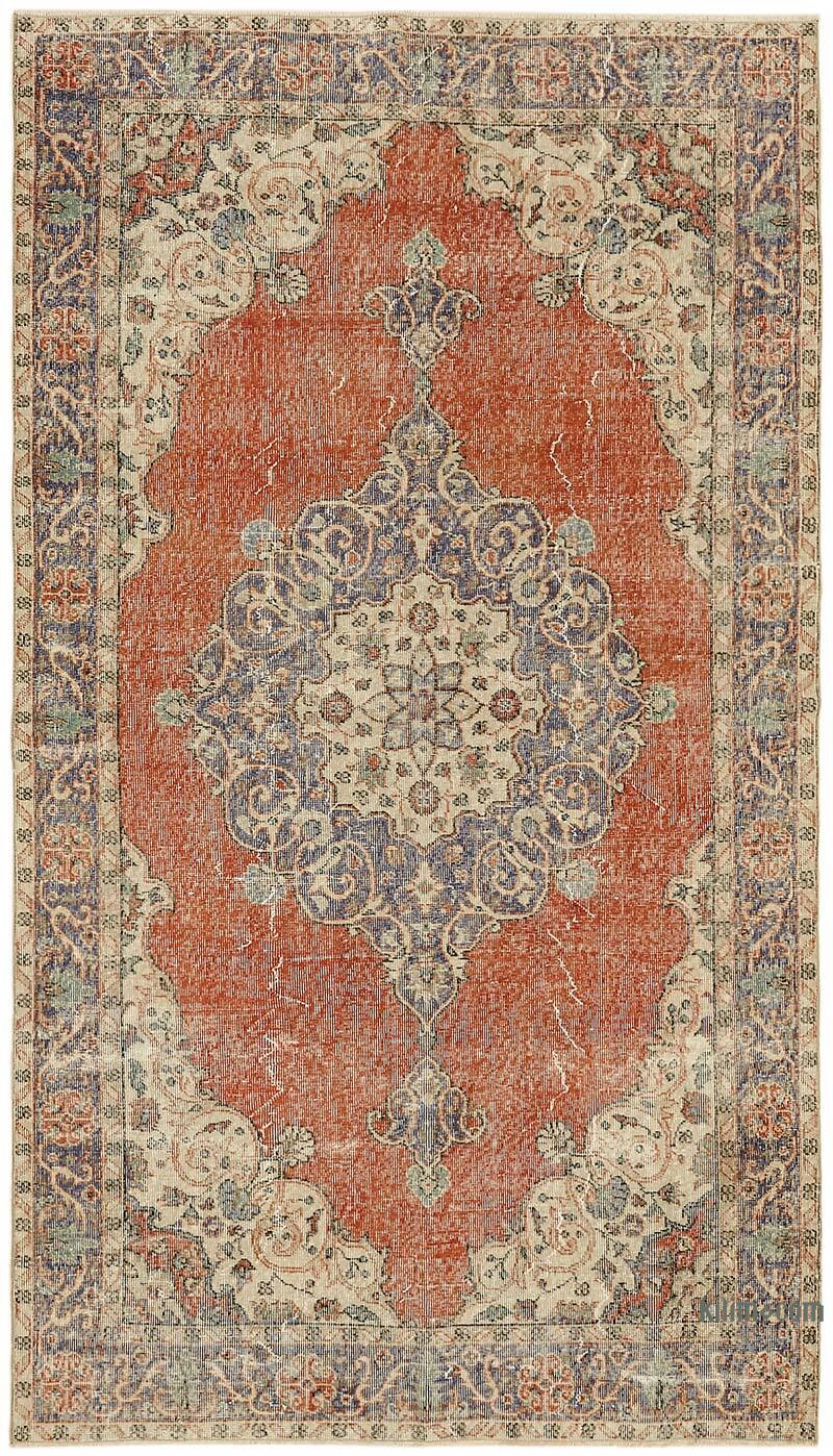 Alfombra Vintage Turca Anudada a Mano - 158 cm x 273 cm - K0078741