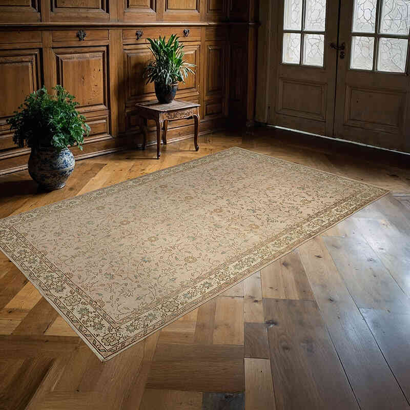 Alfombra Vintage Turca Anudada a Mano - 160 cm x 262 cm - K0078743