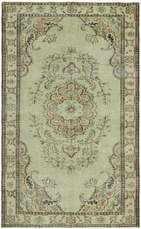 Vintage Turkish Hand-Knotted Rug - 5' 7" x 9' 2" (67" x 110")