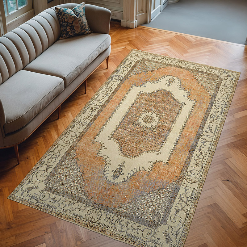 Vintage Turkish Hand-Knotted Rug - 5' 5" x 9' 4" (65" x 112") - K0078757