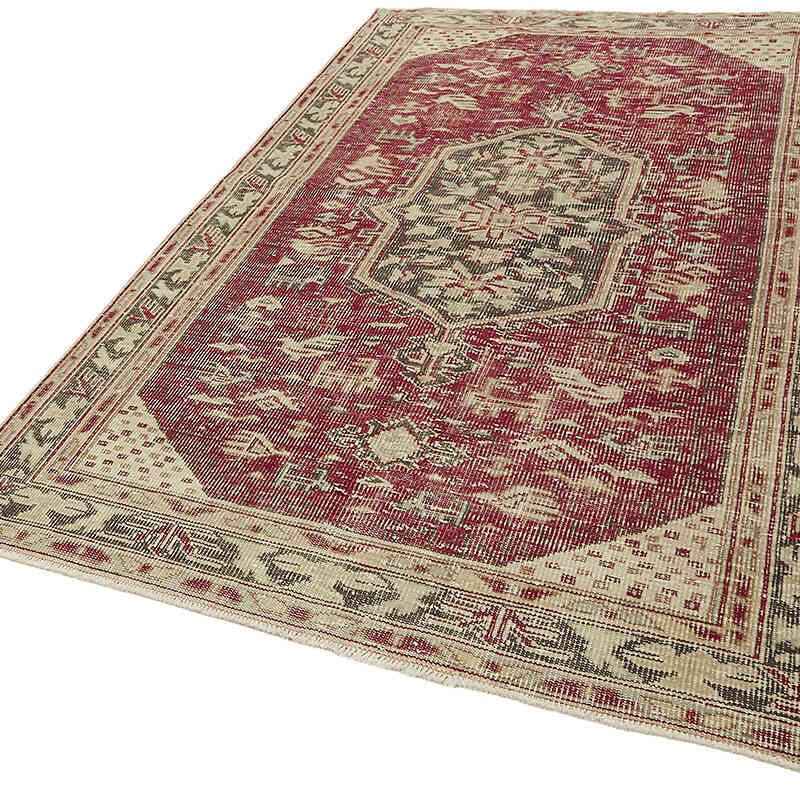 El Dokuma Vintage Halı - 162 cm x 260 cm - K0078761