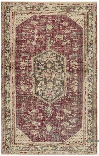 Alfombra Vintage Turca Anudada a Mano - 162 cm x 260 cm