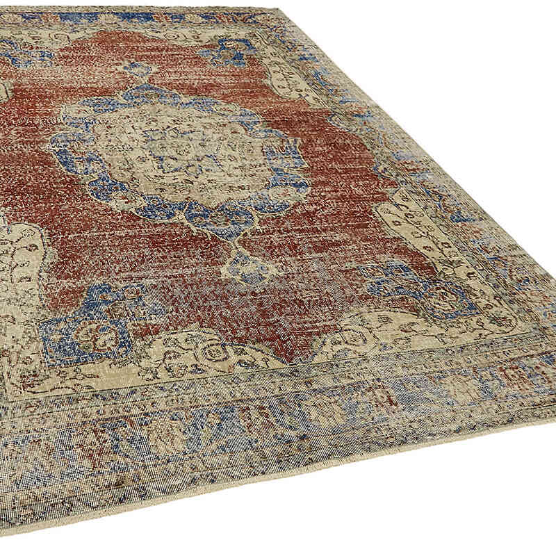 Alfombra Vintage Turca Anudada a Mano - 210 cm x 302 cm - K0078765