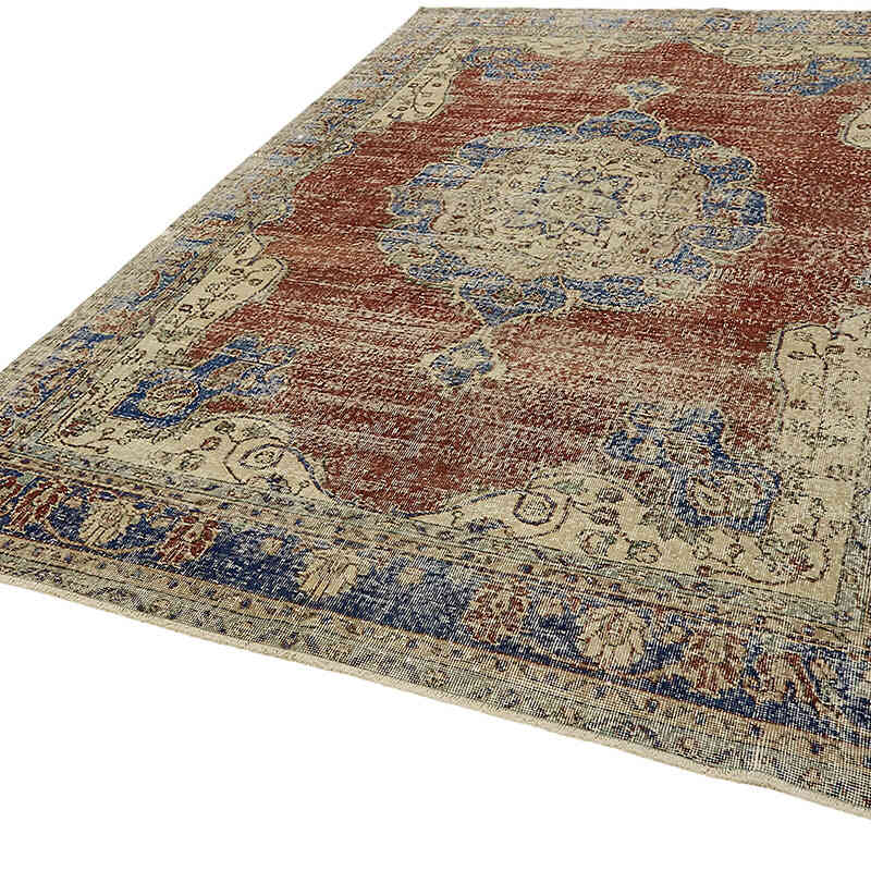 Alfombra Vintage Turca Anudada a Mano - 210 cm x 302 cm - K0078765