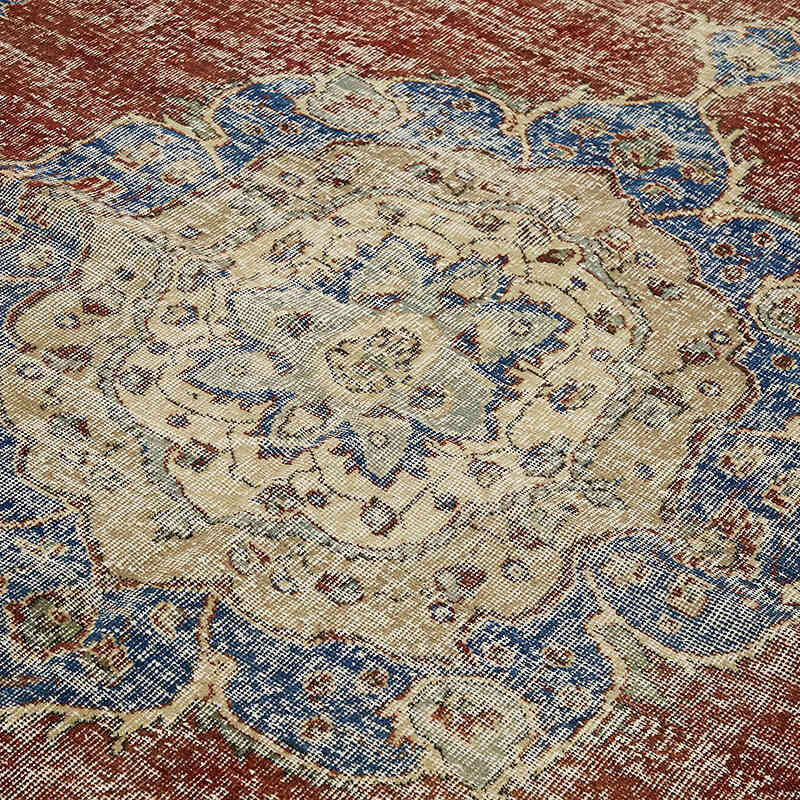 Alfombra Vintage Turca Anudada a Mano - 210 cm x 302 cm - K0078765