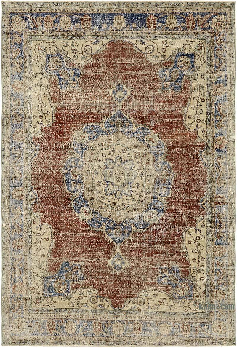 Alfombra Vintage Turca Anudada a Mano - 210 cm x 302 cm - K0078765