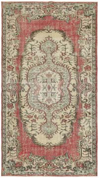 Vintage Turkish Hand-Knotted Rug - 5' 6" x 10'  (66" x 120")