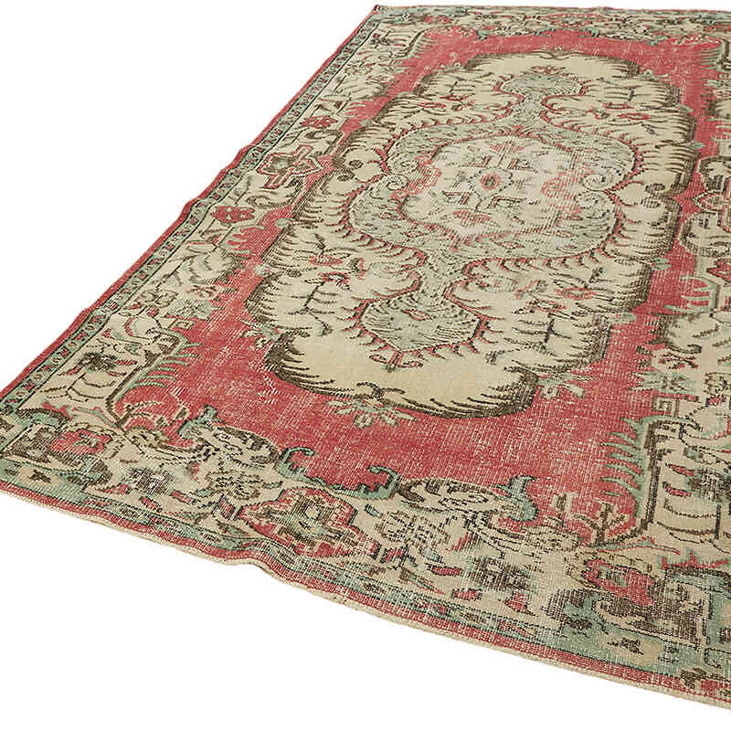 Vintage Turkish Hand-Knotted Rug - 5' 6" x 10'  (66" x 120") - K0078767
