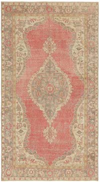Alfombra Vintage Turca Anudada a Mano - 145 cm x 265 cm