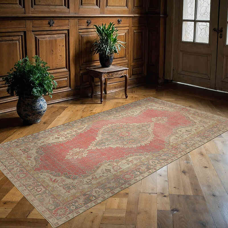 Vintage Turkish Hand-Knotted Rug - 4' 9" x 8' 8" (57" x 104") - K0078770