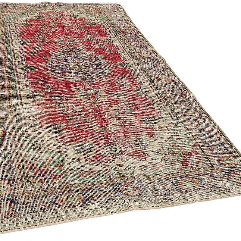 El Dokuma Vintage Halı - 162 cm x 272 cm - K0078771