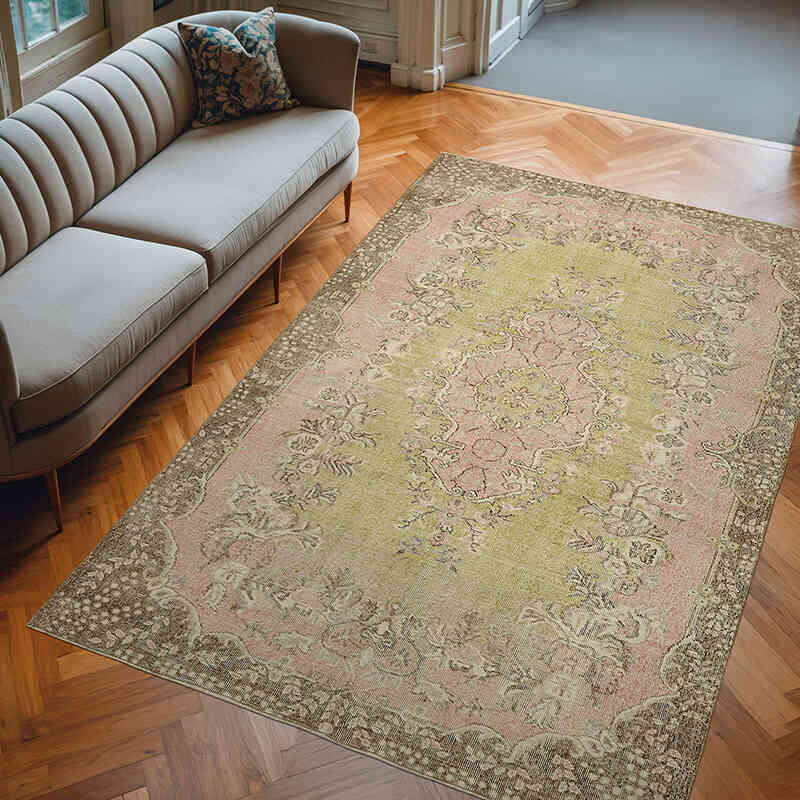 Vintage Turkish Hand-Knotted Rug - 6' 2" x 9' 5" (74" x 113") - K0078773